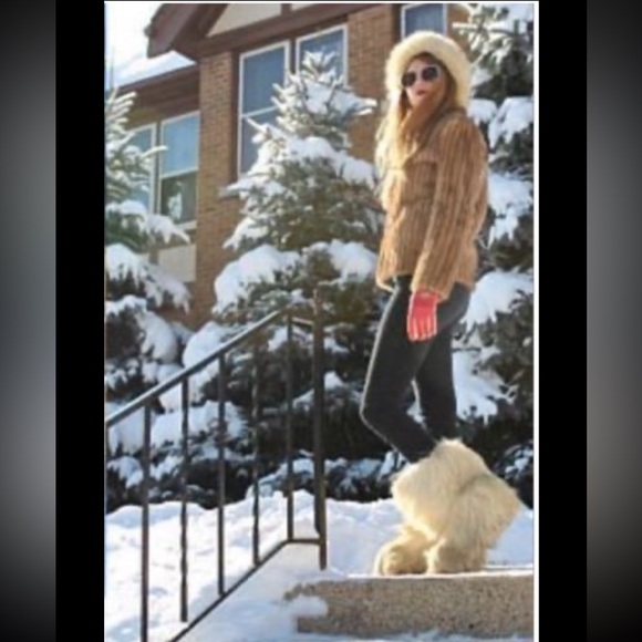 Vintage Open Country ROLUC IDEAL Low Goat Fur Ski YETI Boho Snow Boots - Picture 2 of 16